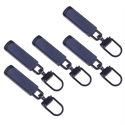 5 bucăți fermoar detașabil tragere de schimb fermoar extractor pârghie încuietori pentru jachetă de jos rochie bagaje metal fermoar cap kit de reparare