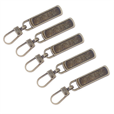 5 bucăți fermoar detașabil tragere de schimb fermoar extractor pârghie încuietori pentru jachetă de jos rochie bagaje metal fermoar cap kit de reparare