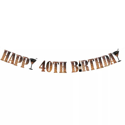 1 komplekt 30 40 50 60 Paberbänner Sünnipäevapeo kaunistus Täiskasvanu vaniku aastapäev Täiskasvanu sünnipäeva aastapäev 30 vanused mustad lipud