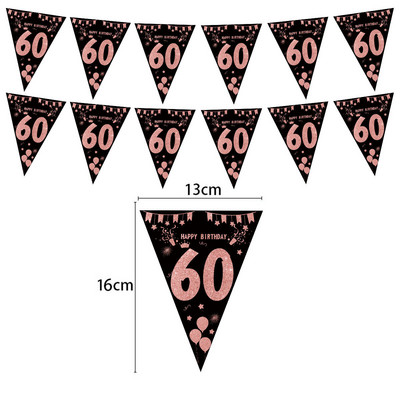 1 komplekt 30 40 50 60 Paberbänner Sünnipäevapeo kaunistus Täiskasvanu vaniku aastapäev Täiskasvanu sünnipäeva aastapäev 30 vanused mustad lipud