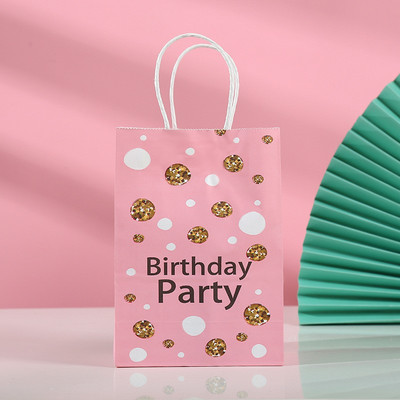 12db Rainbow nátronpapír ajándéktasakok Boldog születésnapot Fesztiválparti Sütemény Cukorka Csomagolódoboz Babazuhany Szívesség Kellékek