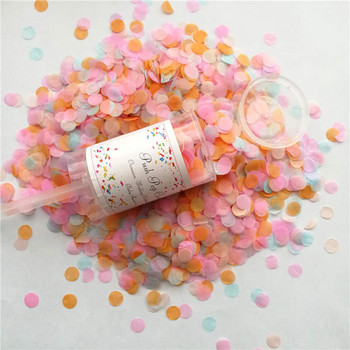 Push Pop Party Confetti Poppers for Wedding Happy Birthday Flower Mini Στρογγυλό Κομφετί Φύλος Αποκάλυψη για Διακόσμηση πάρτι