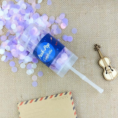 Push Pop Party Konfeti Poppers za vjenčanje Happy Birthday Cvjetni Mini okrugli konfeti Dekoracija za zabavu koja otkriva spol