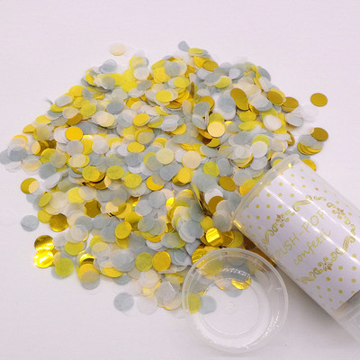 Push Pop Party Konfeti Poppers za vjenčanje Happy Birthday Cvjetni Mini okrugli konfeti Dekoracija za zabavu koja otkriva spol