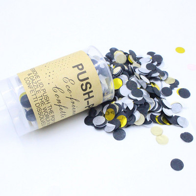 Push Pop Party Konfeti Poppers za vjenčanje Happy Birthday Cvjetni Mini okrugli konfeti Dekoracija za zabavu koja otkriva spol