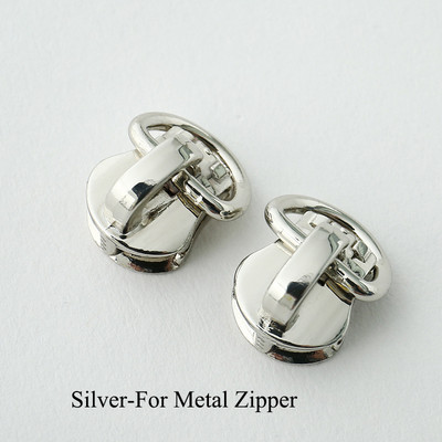 10 vnt. D žiedo užtrauktuko slankikliai, skirti 5 # siūti metaliniams nailono dervos užtrauktukų „pasidaryk pats“ užtrauktukų galvutės maišelio kišenių taisymo rinkiniai, siuvėjų keitimo įrankiai