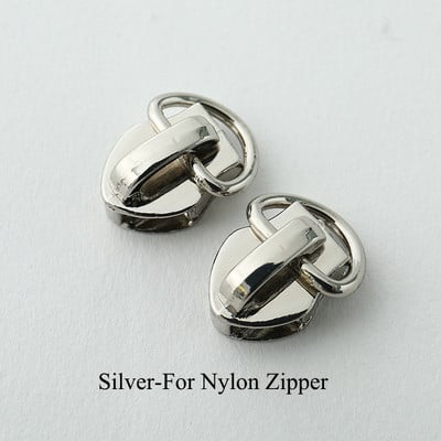 10 vnt. D žiedo užtrauktuko slankikliai, skirti 5 # siūti metaliniams nailono dervos užtrauktukų „pasidaryk pats“ užtrauktukų galvutės maišelio kišenių taisymo rinkiniai, siuvėjų keitimo įrankiai