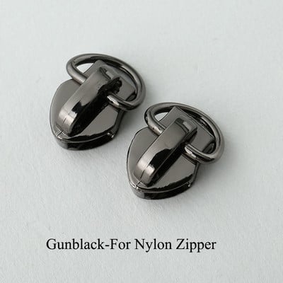 10 vnt. D žiedo užtrauktuko slankikliai, skirti 5 # siūti metaliniams nailono dervos užtrauktukų „pasidaryk pats“ užtrauktukų galvutės maišelio kišenių taisymo rinkiniai, siuvėjų keitimo įrankiai