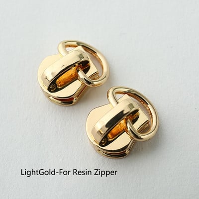 10 vnt. D žiedo užtrauktuko slankikliai, skirti 5 # siūti metaliniams nailono dervos užtrauktukų „pasidaryk pats“ užtrauktukų galvutės maišelio kišenių taisymo rinkiniai, siuvėjų keitimo įrankiai