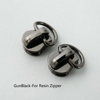 10 vnt. D žiedo užtrauktuko slankikliai, skirti 5 # siūti metaliniams nailono dervos užtrauktukų „pasidaryk pats“ užtrauktukų galvutės maišelio kišenių taisymo rinkiniai, siuvėjų keitimo įrankiai