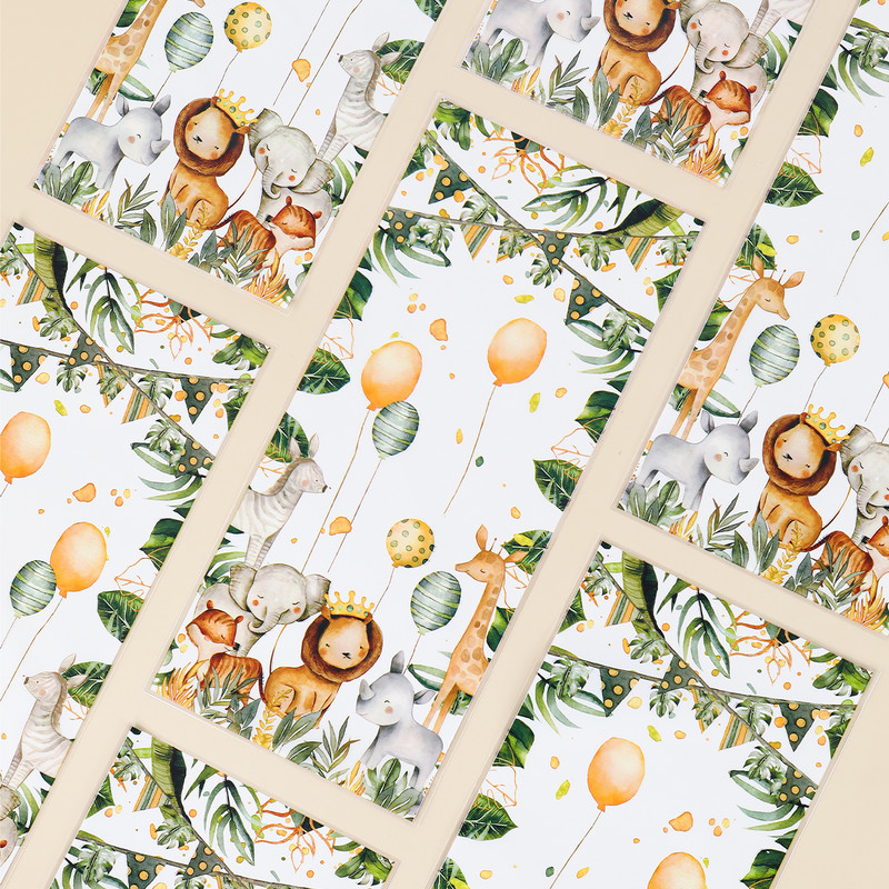 Džiunglių gyvūnų sausainių saldainių maišeliai Safari tema Dinozaurų gimtadienio vakarėlio dekoravimas Vaikams Laukiniai Vieno vakarėlio reikmenys Kūdikių dušo dovanų maišeliai