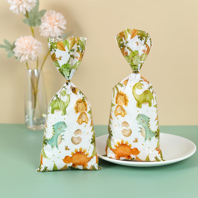Džiunglių gyvūnų sausainių saldainių maišeliai Safari tema Dinozaurų gimtadienio vakarėlio dekoravimas Vaikams Laukiniai Vieno vakarėlio reikmenys Kūdikių dušo dovanų maišeliai
