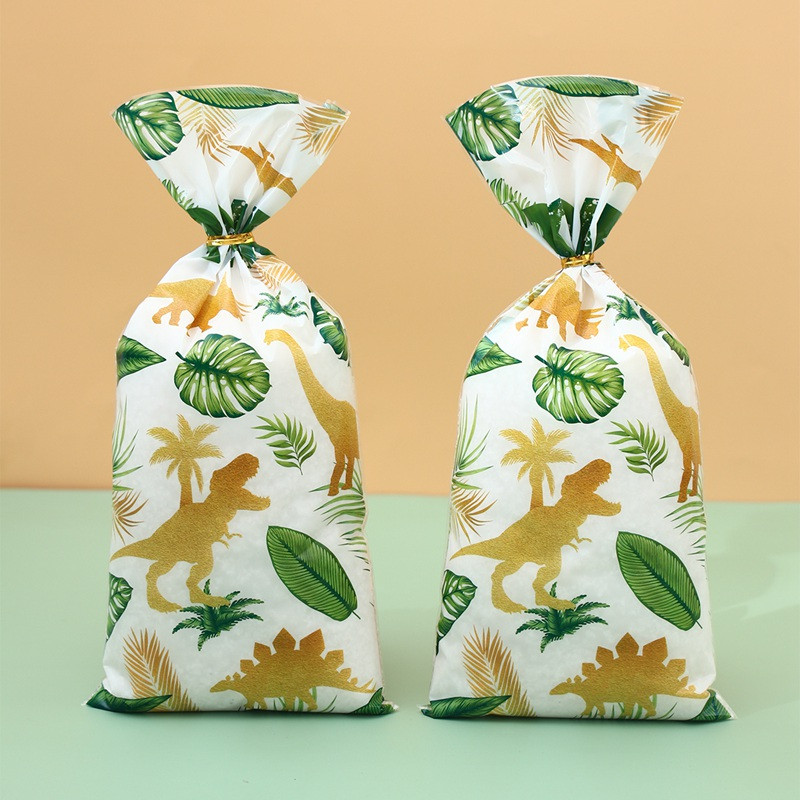 Džiunglių gyvūnų sausainių saldainių maišeliai Safari tema Dinozaurų gimtadienio vakarėlio dekoravimas Vaikams Laukiniai Vieno vakarėlio reikmenys Kūdikių dušo dovanų maišeliai