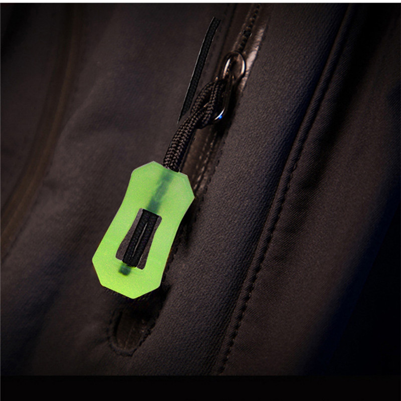 Šviečiantys užtrauktuko trauktuvai Švytinti tempimo laipiojimo virvė sagtis lauko stovyklavimui žygiams užtrauktuko traukimo rinkinys žymeklis kuprinės palapinės užtrauktukas