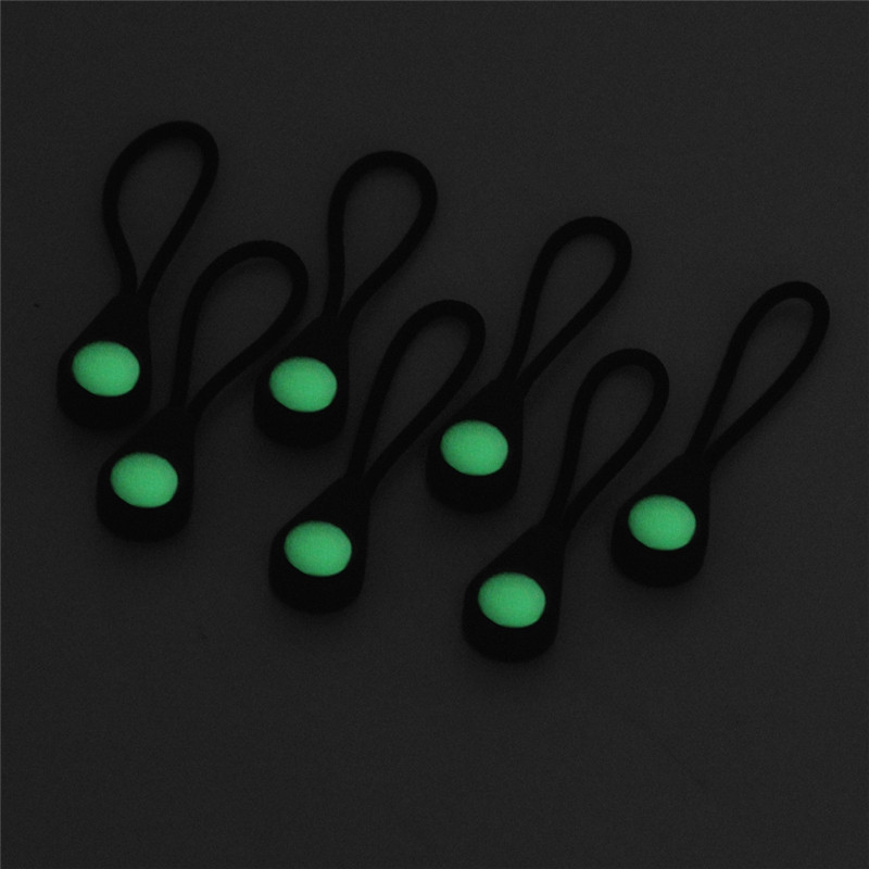 Šviečiantys užtrauktuko trauktuvai Švytinti tempimo laipiojimo virvė sagtis lauko stovyklavimui žygiams užtrauktuko traukimo rinkinys žymeklis kuprinės palapinės užtrauktukas