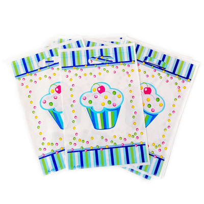 10gab/partija Kāzu bērnu duša vienkrāsains plastmasas laupījumu maisiņi dzimšanas dienas svinību dekorēšanai rozā/zilā/zaļā/purpursarkanā dāvanu maisiņi