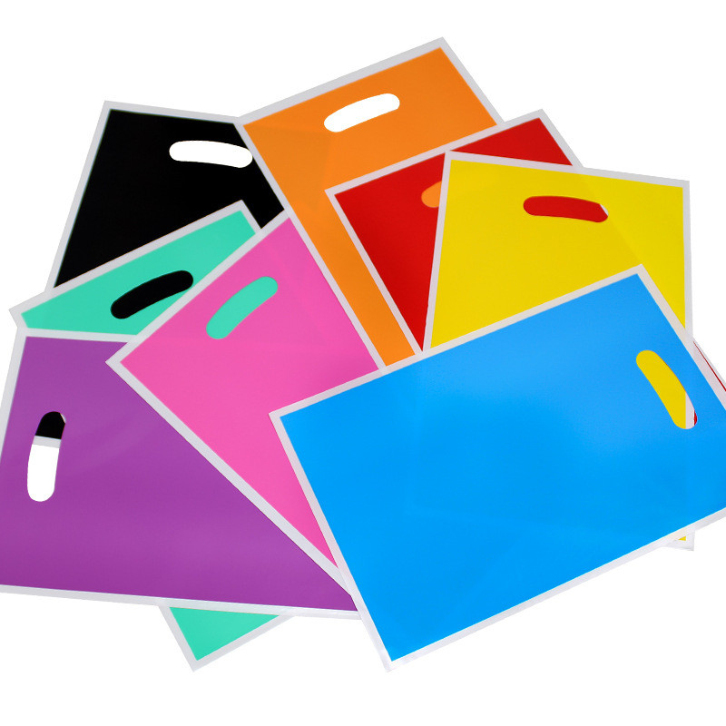 10gab/partija Kāzu bērnu duša vienkrāsains plastmasas laupījumu maisiņi dzimšanas dienas svinību dekorēšanai rozā/zilā/zaļā/purpursarkanā dāvanu maisiņi