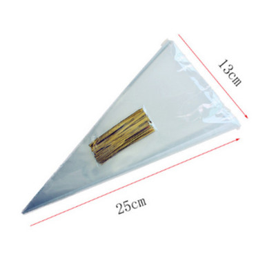 50 tk / komplekt läbipaistev tsellofaanist pakkekott läbipaistev koonus kommikott meisterdamiseks pulma sünnipäevapeokott Popkorni kilekott