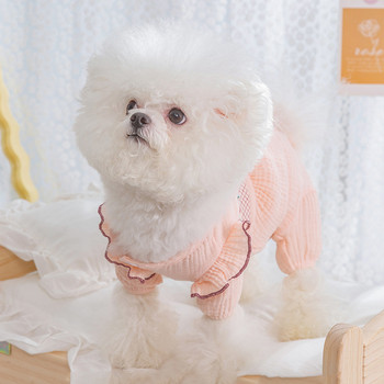 Κουτάβι Floral Κέντημα Τσάντα κοιλιά Ρούχα για κατοικίδια Ρούχα κλιματισμού Μικρές και μεσαίες πιτζάμες για σκύλους Fairy pink ρούχα για σκύλους