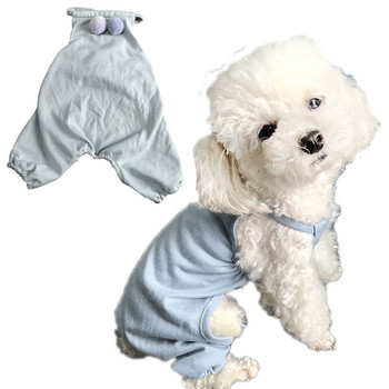 Βαμβακερή πιτζάμες για σκύλους με 4 πόδια Ρούχα για κατοικίδια Γιλέκο πουκάμισο με κομμωτήριο PJS Πιτζάμες PJS Puppy Cat Ελαφρύ για μικρά σκυλιά Poodle