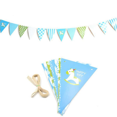 1 Rinkinys spalvingos popierinės vėliavėlės reklamjuostės ir vėliavėlės Girliandos Gėlėtos banderolės, „pasidaryk pats“ vaikų gimtadienio / vestuvių vakarėlio dekoravimo reikmenys