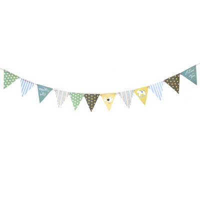 1 Rinkinys spalvingos popierinės vėliavėlės reklamjuostės ir vėliavėlės Girliandos Gėlėtos banderolės, „pasidaryk pats“ vaikų gimtadienio / vestuvių vakarėlio dekoravimo reikmenys