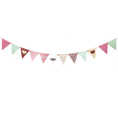 1 Rinkinys spalvingos popierinės vėliavėlės reklamjuostės ir vėliavėlės Girliandos Gėlėtos banderolės, „pasidaryk pats“ vaikų gimtadienio / vestuvių vakarėlio dekoravimo reikmenys