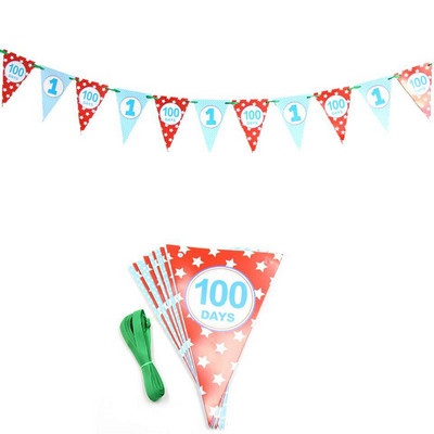 1 Rinkinys spalvingos popierinės vėliavėlės reklamjuostės ir vėliavėlės Girliandos Gėlėtos banderolės, „pasidaryk pats“ vaikų gimtadienio / vestuvių vakarėlio dekoravimo reikmenys