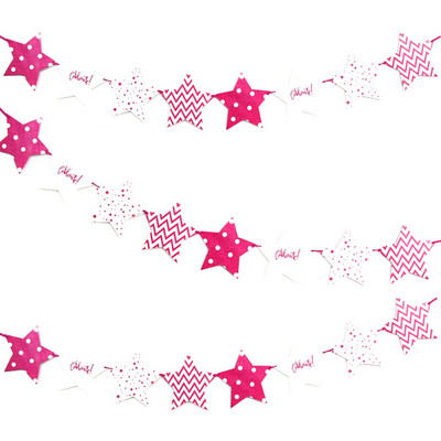 1 Rinkinys spalvingos popierinės vėliavėlės reklamjuostės ir vėliavėlės Girliandos Gėlėtos banderolės, „pasidaryk pats“ vaikų gimtadienio / vestuvių vakarėlio dekoravimo reikmenys