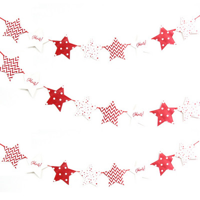 1 Rinkinys spalvingos popierinės vėliavėlės reklamjuostės ir vėliavėlės Girliandos Gėlėtos banderolės, „pasidaryk pats“ vaikų gimtadienio / vestuvių vakarėlio dekoravimo reikmenys