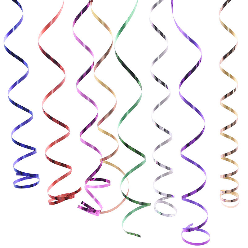 5gab 10m*5mm spīdīgas lāzera kērlinga lentes ruļļa balonu virve Kāzu Ziemassvētku dzimšanas dienas ballītes dekors DIY balonu straumēšanas piederumi