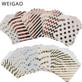 20 bucăți saci tip bufet cu bomboane, auriu roz, argint