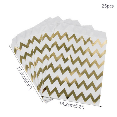 20 bucăți saci tip bufet cu bomboane, auriu roz, argint