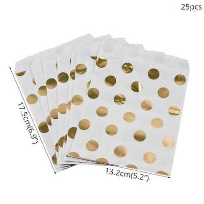 20 bucăți saci tip bufet cu bomboane, auriu roz, argint