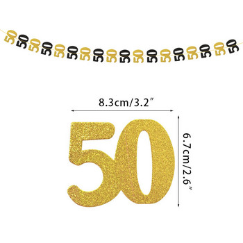 30 40 50 60 ετών Διακόσμηση πάρτι για ενήλικες 30/40/50/60α γενέθλια Διακοσμητικά πάρτι Κουτσό πανό Κρεμαστή γιρλάντα