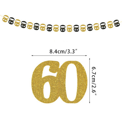 30 40 50 60 Years Old Party Decorations Adult 30th/40th/50th/60th Birthday Party Decorations Banner Banner Viseći Girland
