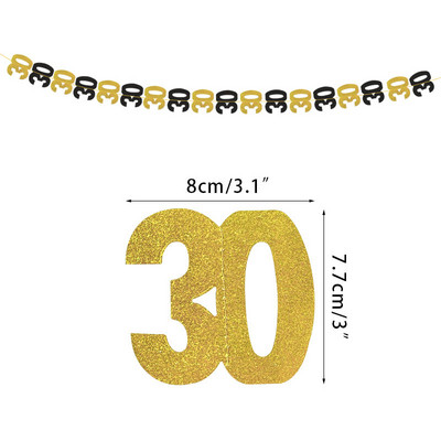 30 40 50 60 Years Old Party Decorations Adult 30th/40th/50th/60th Birthday Party Decorations Banner Banner Viseći Girland