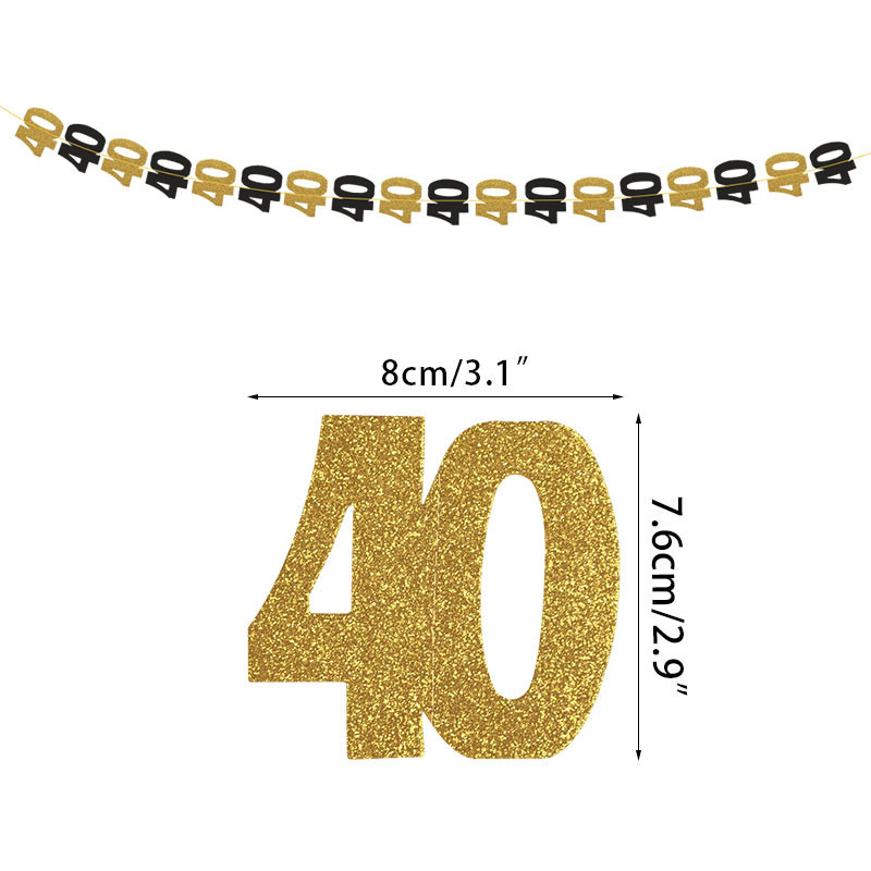 30 40 50 60 Years Old Party Decorations Adult 30th/40th/50th/60th Birthday Party Decorations Banner Banner Viseći Girland
