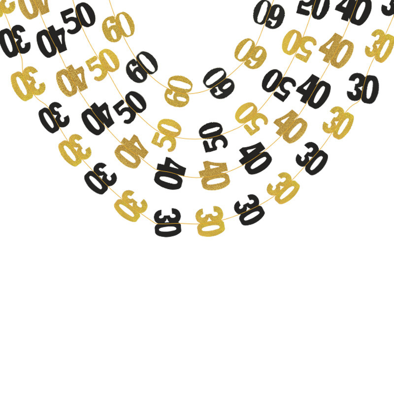 30 40 50 60 Years Old Party Decorations Adult 30th/40th/50th/60th Birthday Party Decorations Banner Banner Viseći Girland