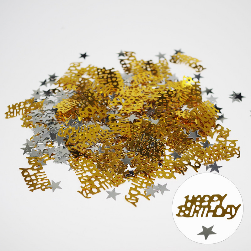 1 pachet 15G Decorare confetti La mulți ani Stele Litere Confetti Decorare pentru petrecere de aniversare nuntă Flori de naștere