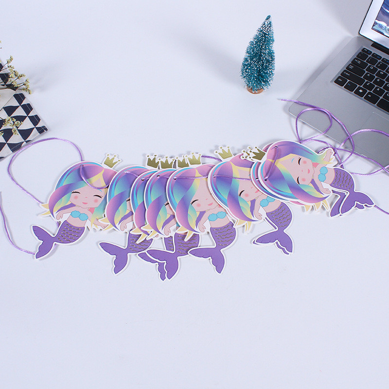 3 m 12 zászló sellő csillogó szalagfüzér Babazuhany Születésnapi buli Füzér sármány Esküvői transzparens Party kedvencek Dekorációs kellékek