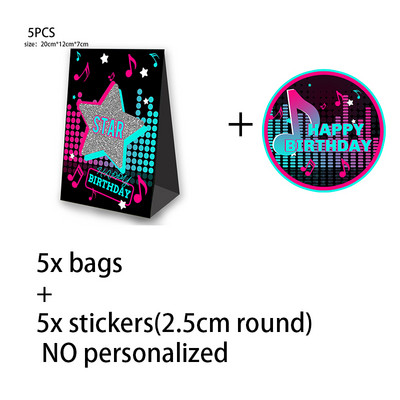 Tik Dovanų Maišeliai Palankumo Dėžutės Saldainių Pakavimas Tik muzika Vakarėlio reikmenys Teminis vakarėlio dekoravimas Vaikams Dekoratyviniai popieriniai maišeliai