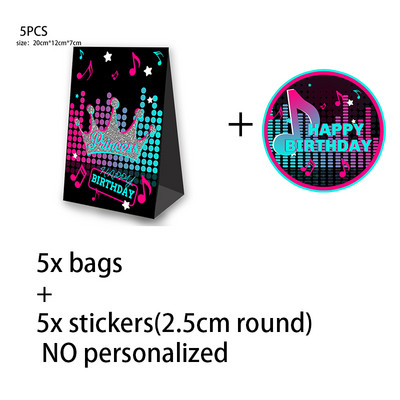Tik Dovanų Maišeliai Palankumo Dėžutės Saldainių Pakavimas Tik muzika Vakarėlio reikmenys Teminis vakarėlio dekoravimas Vaikams Dekoratyviniai popieriniai maišeliai