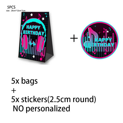 Tik Dovanų Maišeliai Palankumo Dėžutės Saldainių Pakavimas Tik muzika Vakarėlio reikmenys Teminis vakarėlio dekoravimas Vaikams Dekoratyviniai popieriniai maišeliai