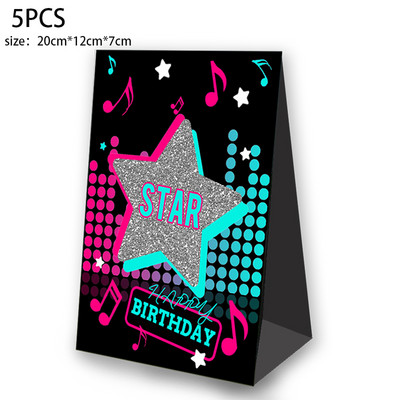 Tik Dovanų Maišeliai Palankumo Dėžutės Saldainių Pakavimas Tik muzika Vakarėlio reikmenys Teminis vakarėlio dekoravimas Vaikams Dekoratyviniai popieriniai maišeliai