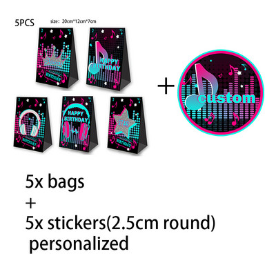 Tik Dovanų Maišeliai Palankumo Dėžutės Saldainių Pakavimas Tik muzika Vakarėlio reikmenys Teminis vakarėlio dekoravimas Vaikams Dekoratyviniai popieriniai maišeliai