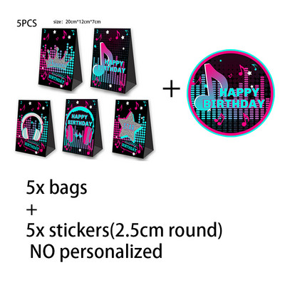 Tik Dovanų Maišeliai Palankumo Dėžutės Saldainių Pakavimas Tik muzika Vakarėlio reikmenys Teminis vakarėlio dekoravimas Vaikams Dekoratyviniai popieriniai maišeliai