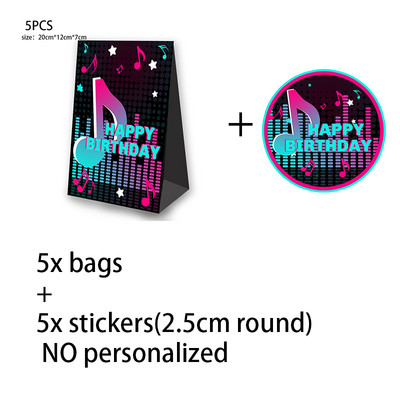 Tik Dovanų Maišeliai Palankumo Dėžutės Saldainių Pakavimas Tik muzika Vakarėlio reikmenys Teminis vakarėlio dekoravimas Vaikams Dekoratyviniai popieriniai maišeliai