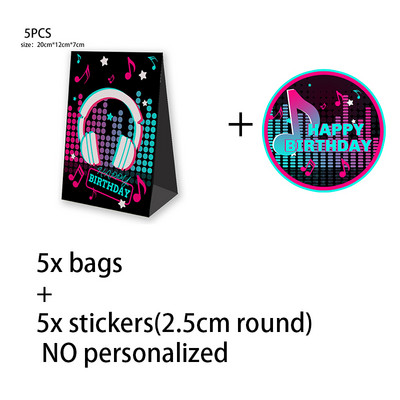 Tik Dovanų Maišeliai Palankumo Dėžutės Saldainių Pakavimas Tik muzika Vakarėlio reikmenys Teminis vakarėlio dekoravimas Vaikams Dekoratyviniai popieriniai maišeliai