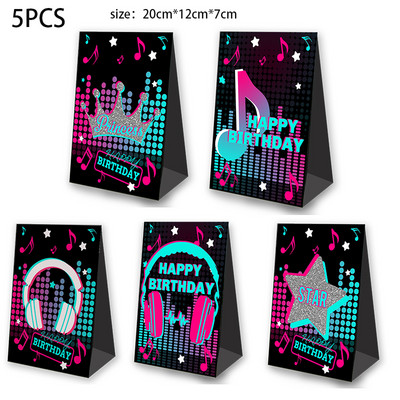 Tik Dovanų Maišeliai Palankumo Dėžutės Saldainių Pakavimas Tik muzika Vakarėlio reikmenys Teminis vakarėlio dekoravimas Vaikams Dekoratyviniai popieriniai maišeliai
